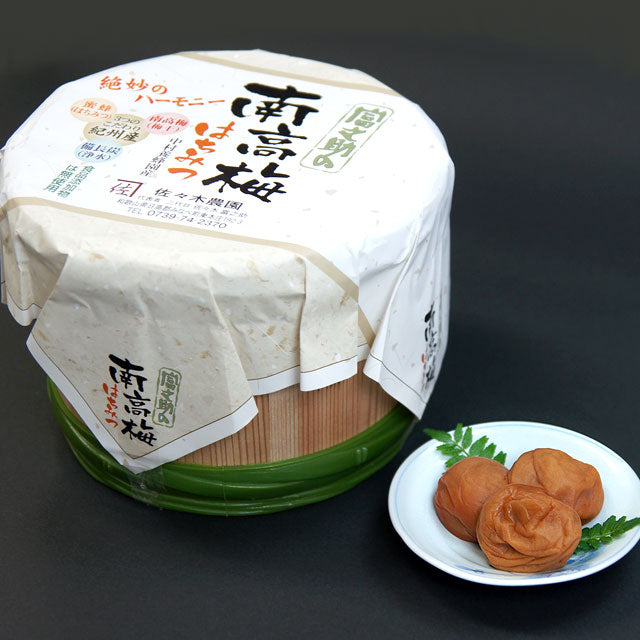 富之助のはちみつ漬け南高梅 1.6kg (特製木樽入)